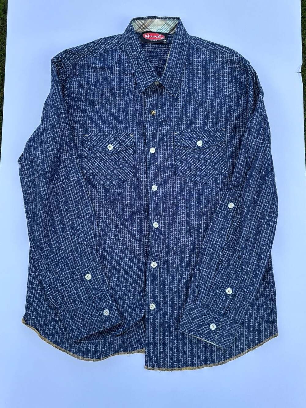 Mambo Australia Long Sleeve Button Down Shirt Size Large